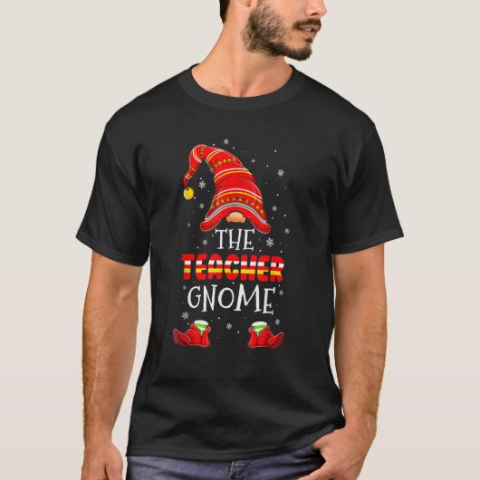 The Teacher Gnome Apparel Teach Matching Pajamas W T-shirt (Voorkant)