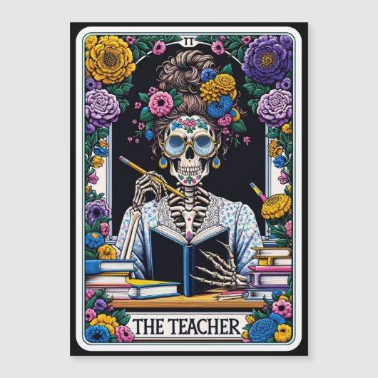 "The Teacher" Tarot Kaart magneet (Voorkant)
