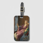 The Teasing Coquette (by John Collier) Bagagelabel (Voorkant (verticaal))