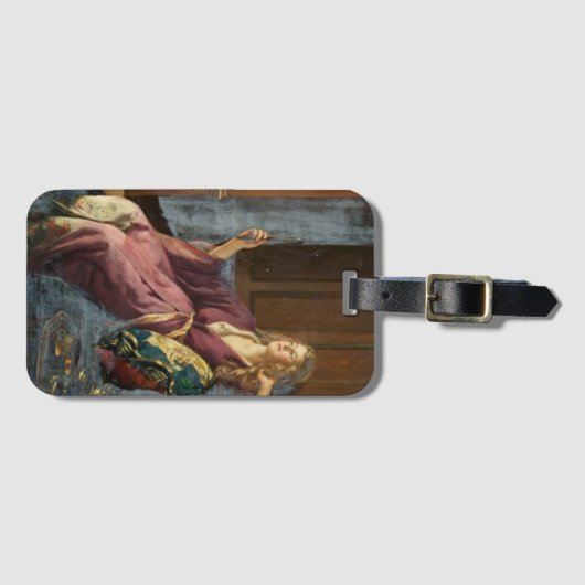 The Teasing Coquette (by John Collier) Bagagelabel (Voorkant (horizontaal))