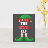 The Tech Elf Shirt Christmas For It Guy Tech Suprt Kaart (Gele Bloem)