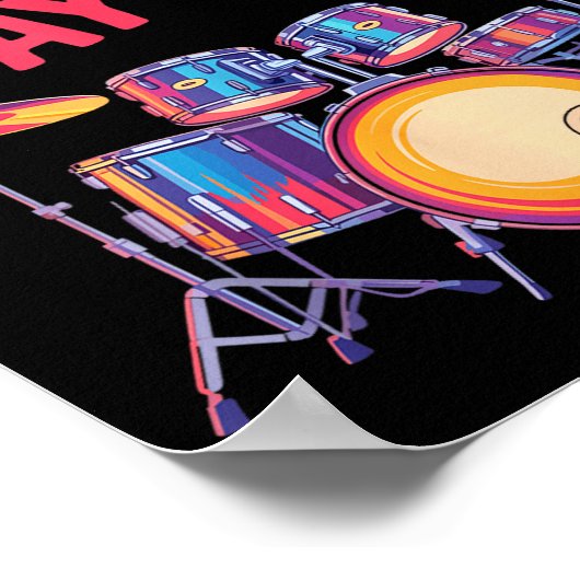 The Tem Is What I Say It Is, Drumming And Drumset  Poster (Hoek)