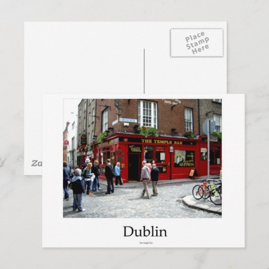 The Temple Bar, Dublin, Ierland Briefkaart (Voorkant / Achterkant)