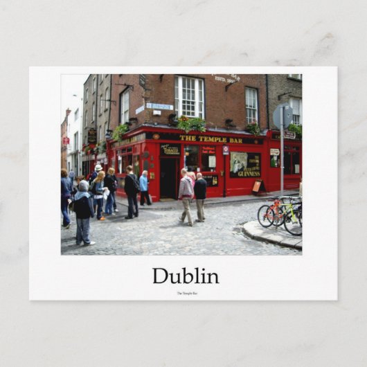 The Temple Bar, Dublin, Ierland Briefkaart (Voorkant)