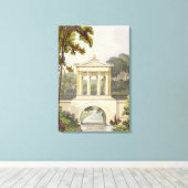 The Temple Bridge, van Ackermann's 'Repository of Canvas Afdruk (Insitu (Houten vloer))