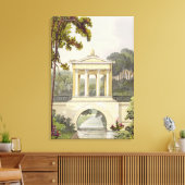 The Temple Bridge, van Ackermann's 'Repository of Canvas Afdruk (Insitu (Woonkamer))