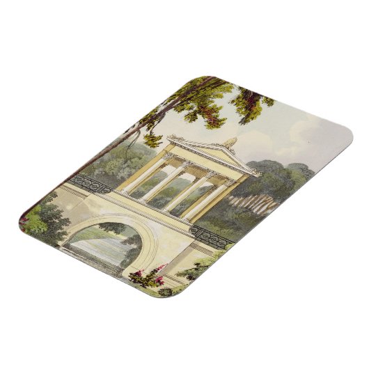 The Temple Bridge, van Ackermann's 'Repository of Magneet (Linkerzijde)