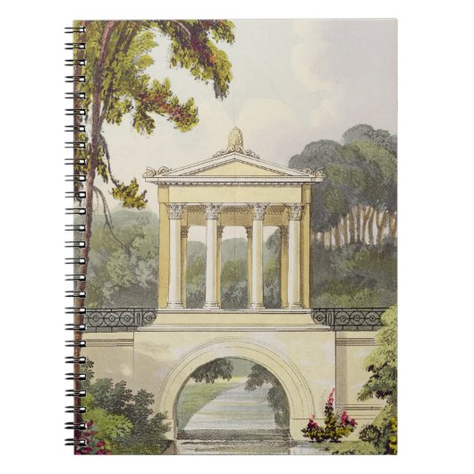 The Temple Bridge, van Ackermann's 'Repository of Notitieboek (Voorkant)