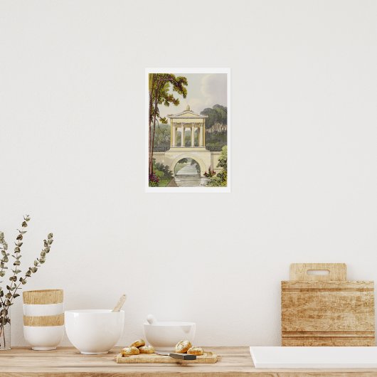 The Temple Bridge, van Ackermann's 'Repository of Poster (Keuken)