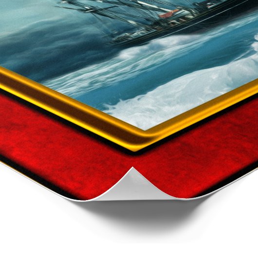 The Temptress - Galleon at Sail Poster (Hoek)