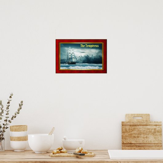 The Temptress - Galleon at Sail Poster (Keuken)