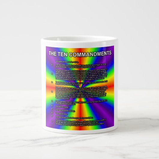 The Ten Commandments Mug Grote Koffiekop (Voorkant)