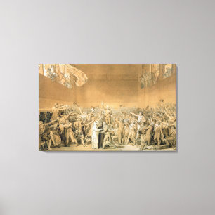 The Tennis Court Oath, 20 juni 1789, 1791 2 Canvas Afdruk