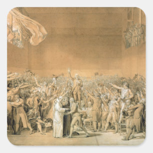 The Tennis Court Oath, 20 juni 1789, 1791 2 Vierkante Sticker
