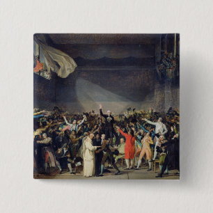 The Tennis Court Oath, 20 juni 1789, 1791 Vierkante Button 5,1 Cm