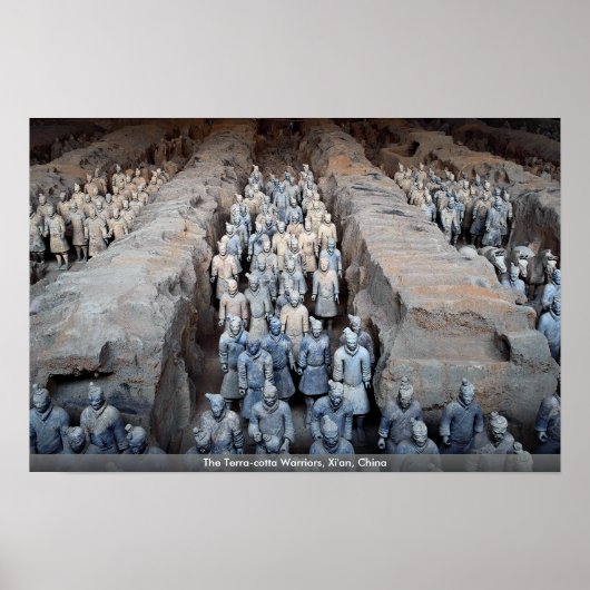 The Terra-cotta Warriors, Xi'an, China Poster (Voorkant)