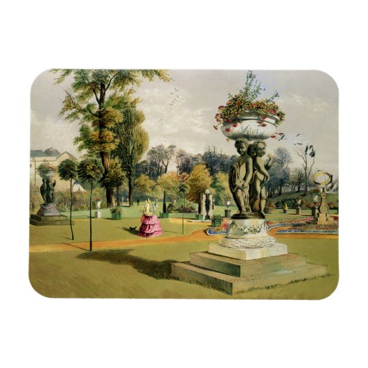 The Terrace Garden, Woburn Abbey (chromolitho) Magneet (Horizontaal)