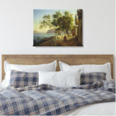 The Terrace of the Capucins in Sorrento, 1828 Canvas Afdruk (Insitu (Slaapkamer))