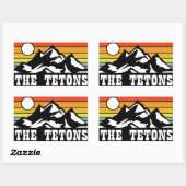 The Tetons Rechthoekige Sticker (Vel)