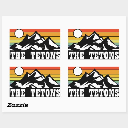 The Tetons Rechthoekige Sticker (Vel)