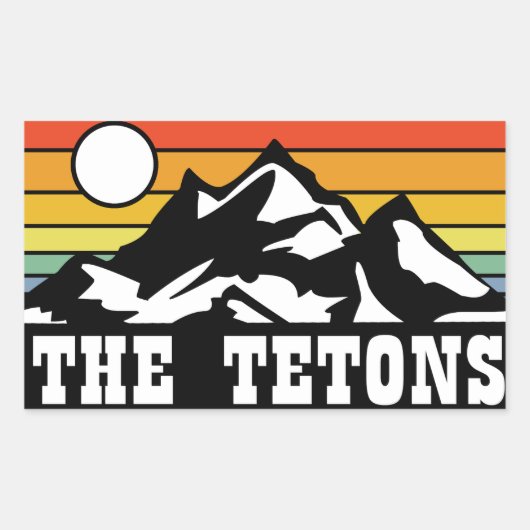 The Tetons Rechthoekige Sticker (Voorkant)