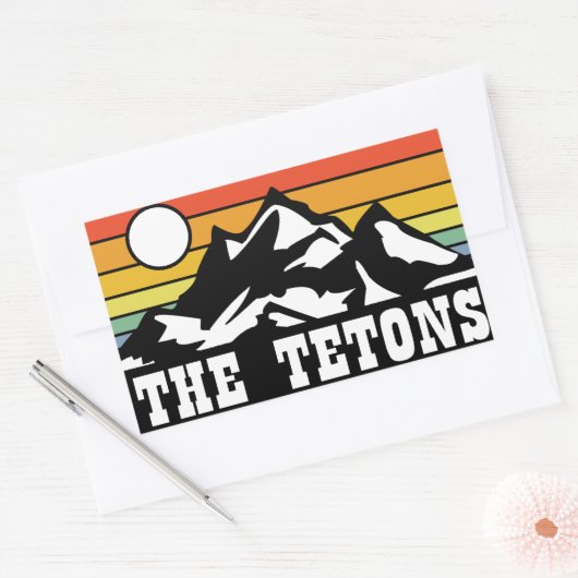 The Tetons Rechthoekige Sticker (Envelop)