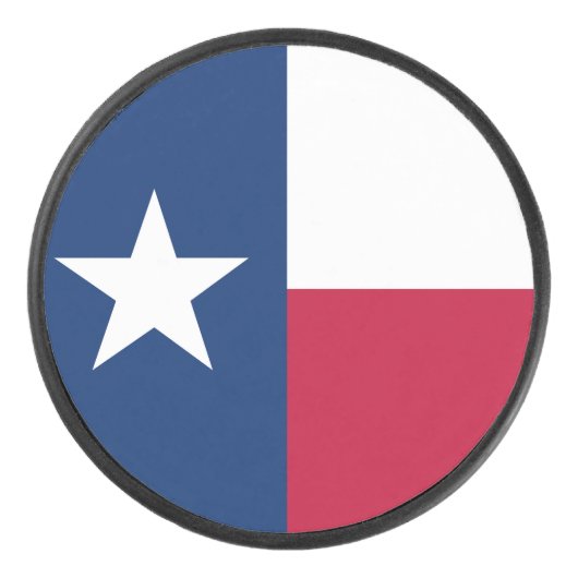 The Texan Lone Star State Flag of Texas Hockey Puck (Voorkant)