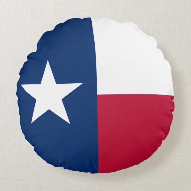 The Texan Lone Star State Flag of Texas Rond Kussen (Voorkant)
