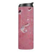 The texture of the old wall with scratches, cracks thermosbeker (Gedraaid links)