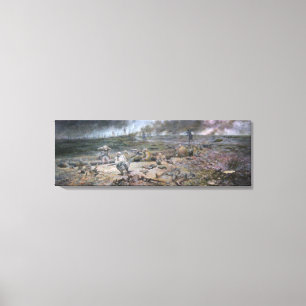 The TFrench on Hill 468 - Wrapped Canvas Afdruk