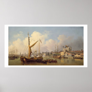 The Thames and the Tower of London, zogenaamd op t Poster