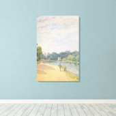 The Thames with Hampton Church, 1874 Canvas Afdruk (Insitu (Houten vloer))
