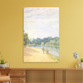 The Thames with Hampton Church, 1874 Canvas Afdruk (Insitu (Woonkamer))