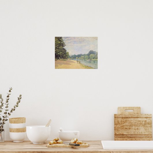 The Thames with Hampton Church, 1874 Poster (Keuken)