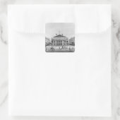 The Theater de l'Odeon, 1830 Vierkante Sticker (Tas)