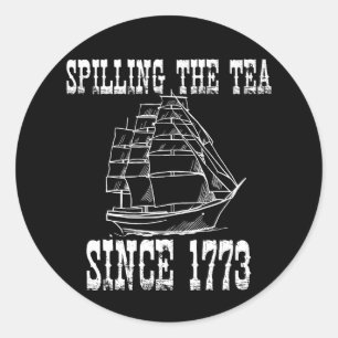 The Thee Ingschenken Sinds 1773 Juli Geschiedenisl Ronde Sticker