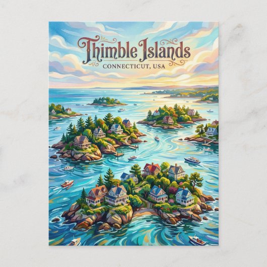 The Thimble Islands Connecticut Briefkaart (Voorkant)