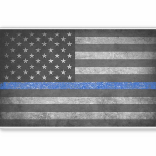 The Thin Blue Line  Sticker (Voorkant)