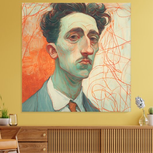 The Thin Man: Modern Expressionism Canvas Afdruk (Insitu (Woonkamer))