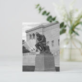 The Thinker and The Shuttlecock, Kansas City B/W Briefkaart (Staand voorkant)