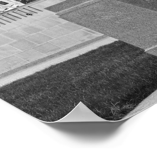 The Thinker and The Shuttlecock, Kansas City B/W Poster (Hoek)