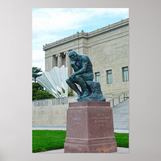 The Thinker and The Shuttlecock, Kansas City, MO Poster (Voorkant)