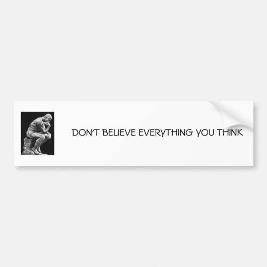 The Thinker by Rodin Bumpersticker (Voorkant)