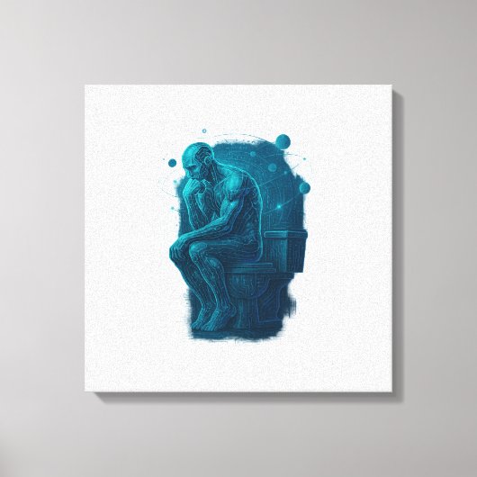 The Thinker on the Throne Canvas Afdruk (Voorkant)