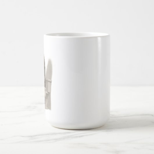 The Thinker on the Throne – Classical Charcoal Sty Koffiemok (Center)