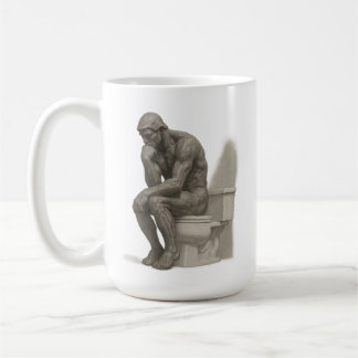The Thinker on the Throne – Classical Charcoal Sty Koffiemok