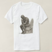 The Thinker on the Throne – Classical Charcoal Sty T-shirt (Design voorkant)