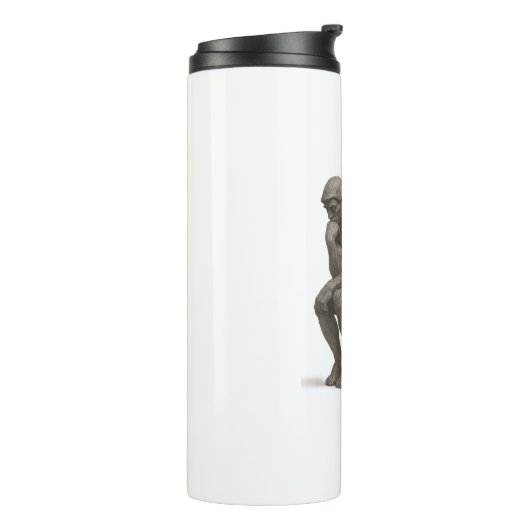 The Thinker on the Throne – Classical Charcoal Sty Thermosbeker (Gedraaid links)