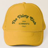 The Thirty Club Retro Blue Custom Crest Yellow Trucker Pet (Voorkant)