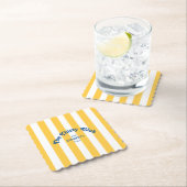 The Thirty Club Yellow Beach Stripe 30th Birthday Kartonnen Onderzetters (Insitu)